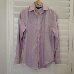 Lauren Men' s Pink Checkered Shirt